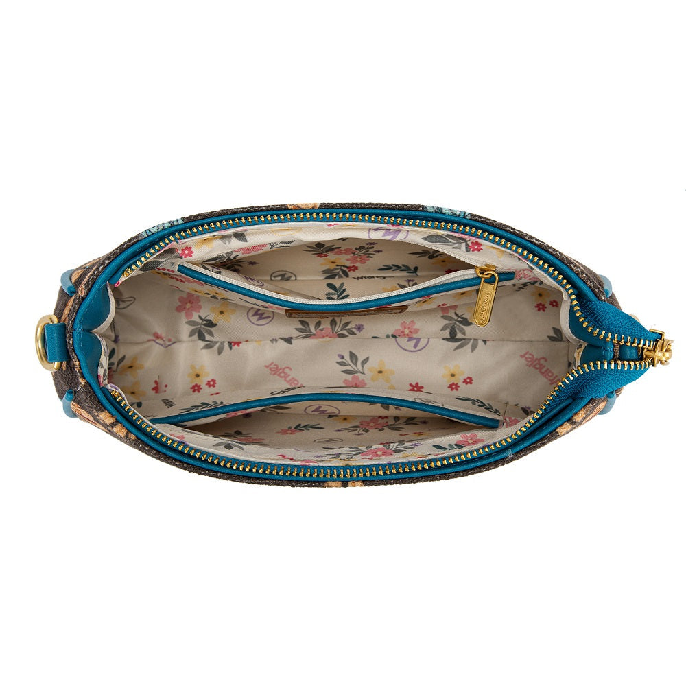 Western Print Cowgirl Shoulder Bag - Coffee