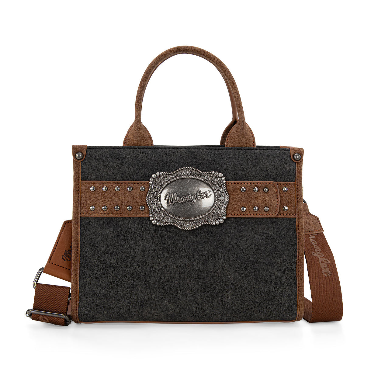 Wrangler Buckle Tote/Crossbody - Black