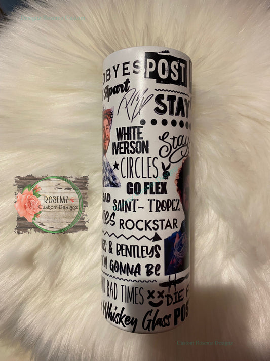 Post Malone Full wrap tumbler