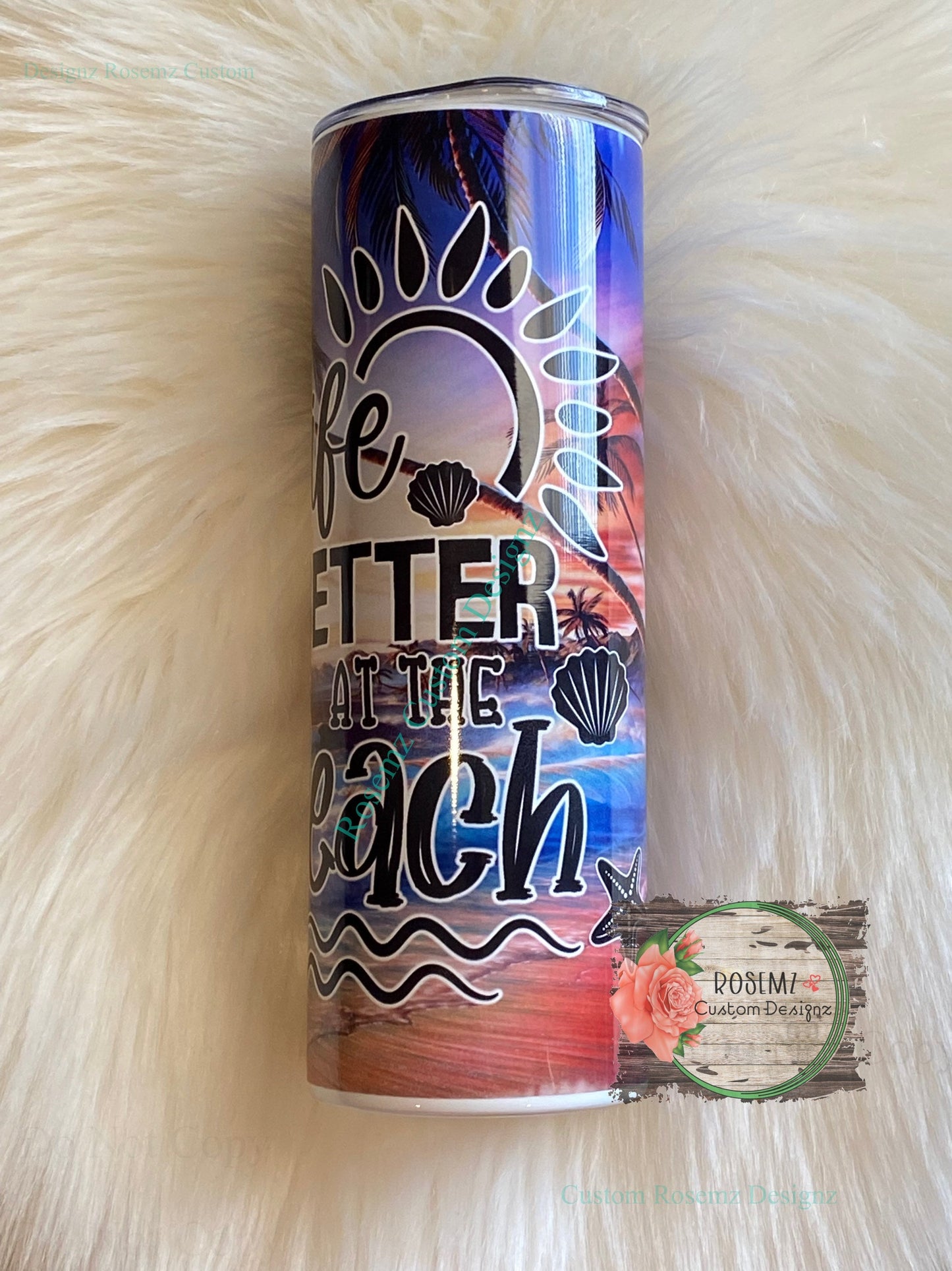 20 oz life is better at the beach insulated tumbler ready to ship